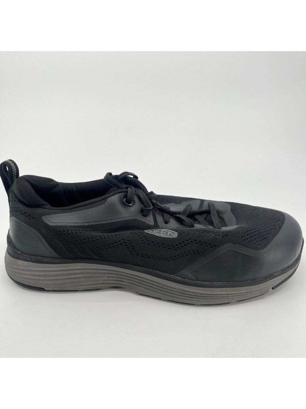 Keen Utility Sparta II Mens Size 14EE Black Gray Aluminum Toe Safety Work Shoes